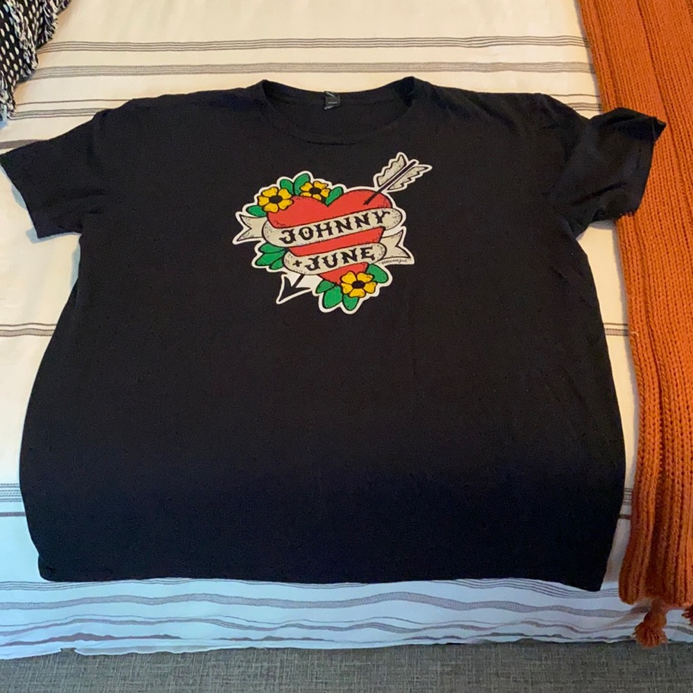 Johnny and June black tshirt XL unisex
